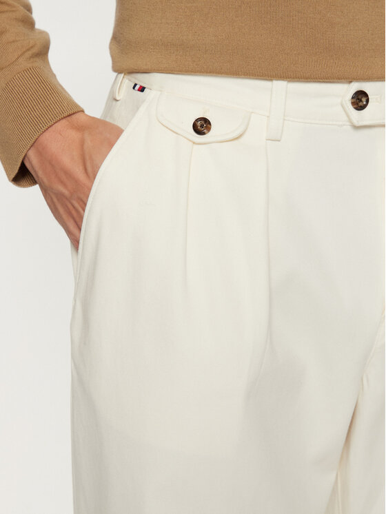 Tommy Hilfiger Tommy Hilfiger Pantaloni chino MW0MW37733 Alb Regular Fit