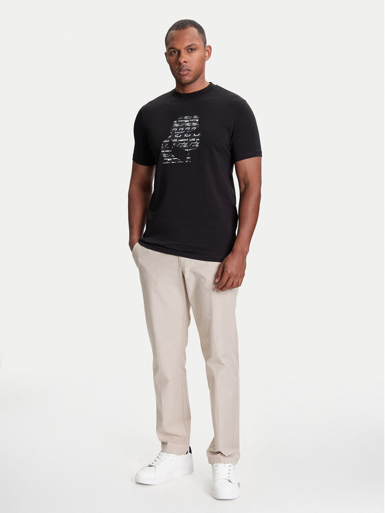 KARL LAGERFELD KARL LAGERFELD Marškinėliai 755042 553235 Juoda Regular Fit