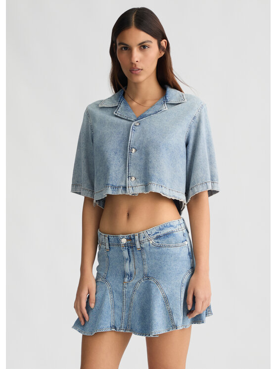 Liu Jo Liu Jo camicia di jeans UA5257D430678494 Celeste Regular Fit