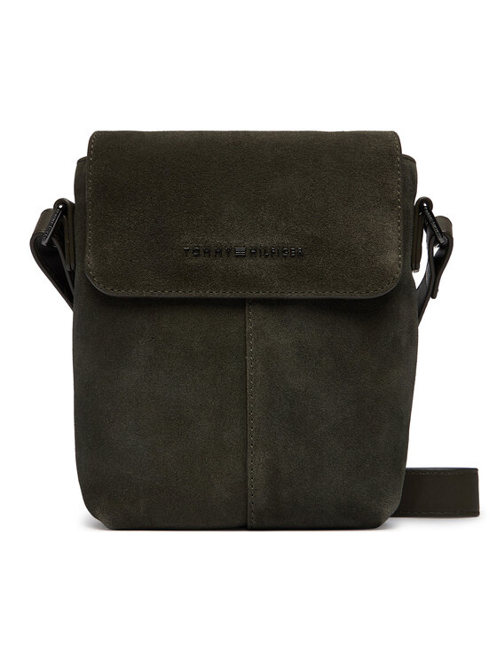 Tommy Hilfiger Tommy Hilfiger Somiņa Metal Logo Suede Crossbody Bag AM0AM14262 Zaļš
