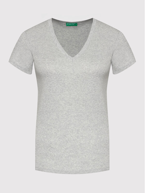 United Colors Of Benetton United Colors Of Benetton T-Shirt 3GA2E4230 Szary Regular Fit