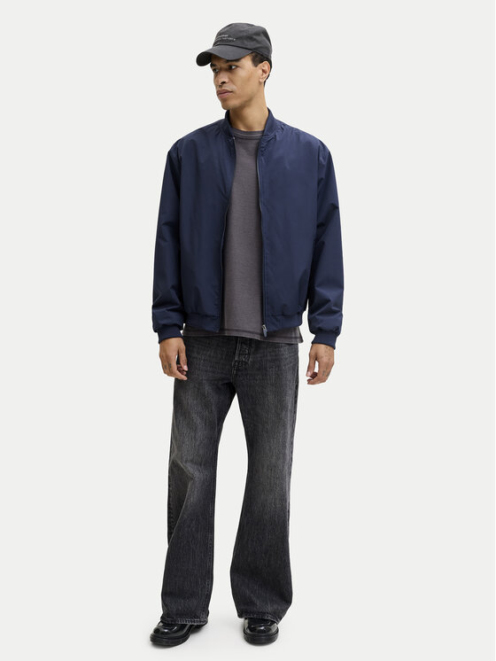 Jack & Jones Jack & Jones Bomber stila jaka Echarge 12268608 Tumši zils Regular Fit