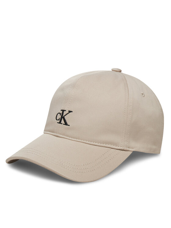 Dziecięca Czapka z daszkiem Calvin Klein Jeans, Beżowa, IU0IU00150