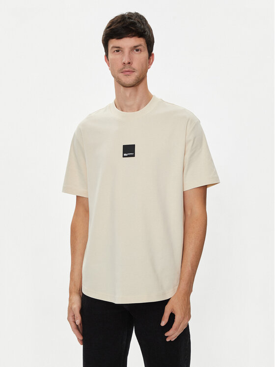 T-Shirt Karl Lagerfeld Jeans, Velikost:S, Barva: Béžová, 245D1705