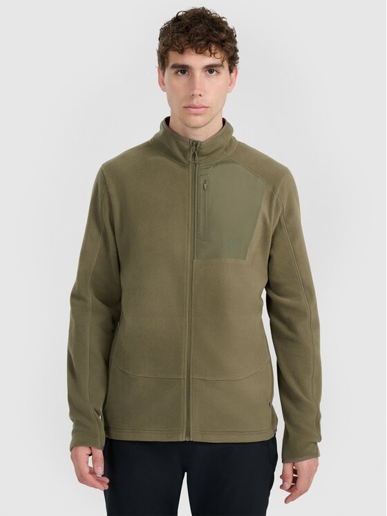 4F 4F Felpa di pile 4FWAW25TFLEM333-43S Verde Regular Fit