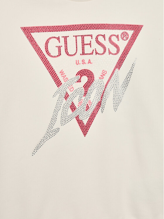 Guess Guess Felpa J3BQ06 KAV34 Écru Regular Fit