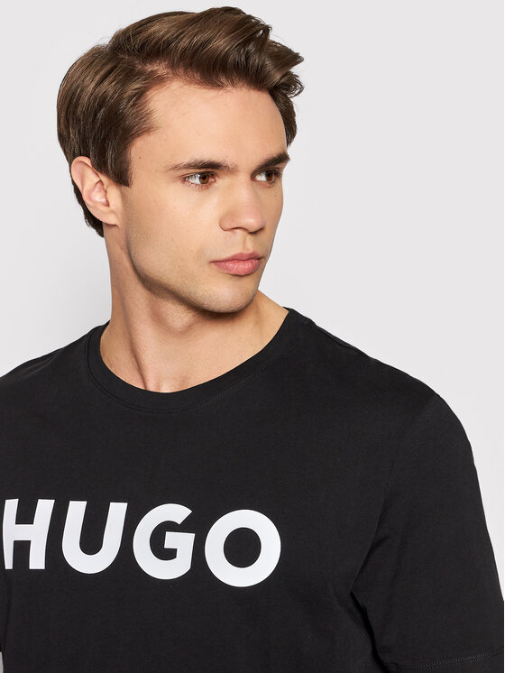 HUGO Hugo T-Shirt Dulivio 50467556 Czarny Regular Fit