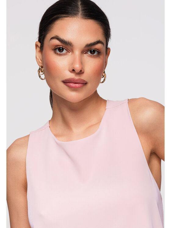 Ombre Ombre Bluzka OW-TS-E0034 Różowy Loose Fit