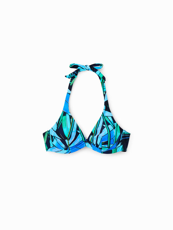 Desigual Women's Tropical Print Bikini Set - Blue High-Waist Two-Piece - View #3