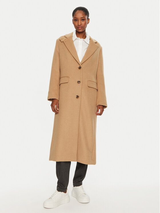 United Colors Of Benetton Cappotto di lana 28HFDN069 Beige Regular Fit Modivo
