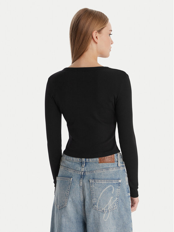 Guess Guess Strickjacke V6RP06 K8RT2 Schwarz Regular Fit