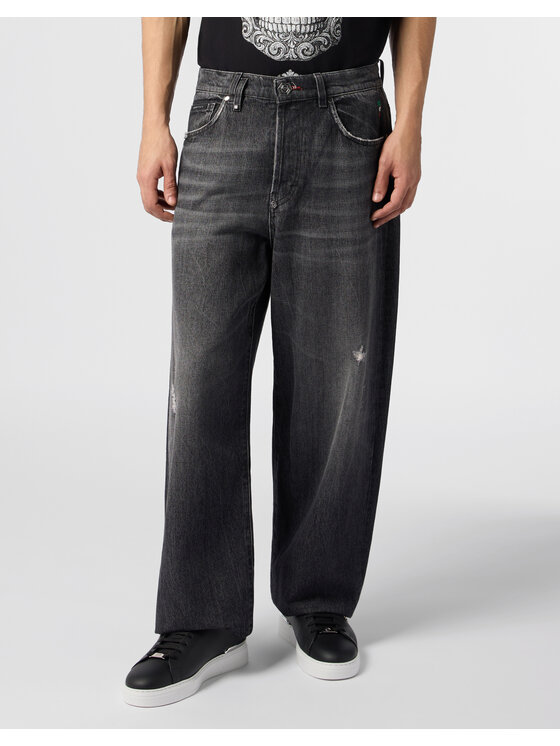 PHILIPP PLEIN PHILIPP PLEIN Džínsy 31242 Čierna Loose Fit