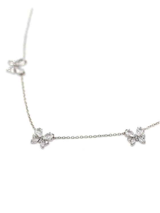 Leis Leis Collana Farfalla Placcatura in argento rodiato