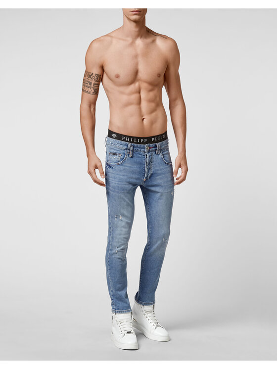 PHILIPP PLEIN PHILIPP PLEIN Jeansy 10219 Niebieski jasny Skinny Fit
