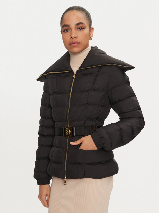 Elisabetta Franchi Elisabetta Franchi Geacă din puf PI-76D-46E2-X680 Negru Regular Fit
