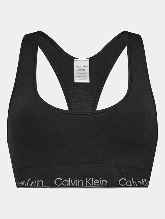 Calvin Klein Underwear Calvin Klein Underwear Top nedrček Racerback Bralette 000QF7317E Črna
