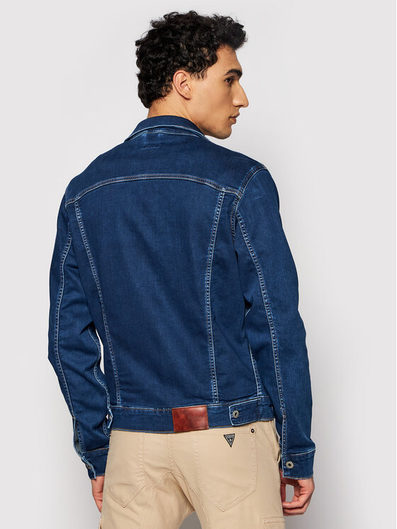 Pepe Jeans Kurtka jeansowa GYMDIGO Pinner PM400908 Granatowy Regular