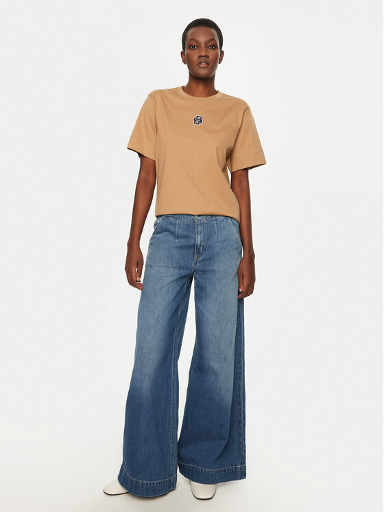 BOSS BOSS Jeans hlače Zehyrus 50528820 Modra Wide Leg