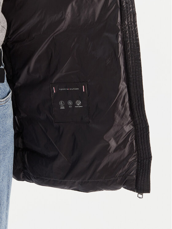 Tommy Hilfiger Tommy Hilfiger Vatovaná bunda Gloss WW0WW47355 Černá Regular Fit
