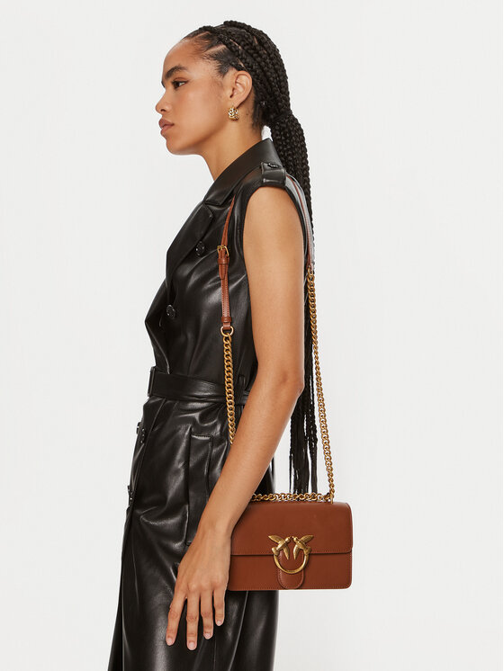 PINKO Pinko Kabelka Love One Mini Dc AI 24-25 PLTT 100074 A0F1 Hnědá