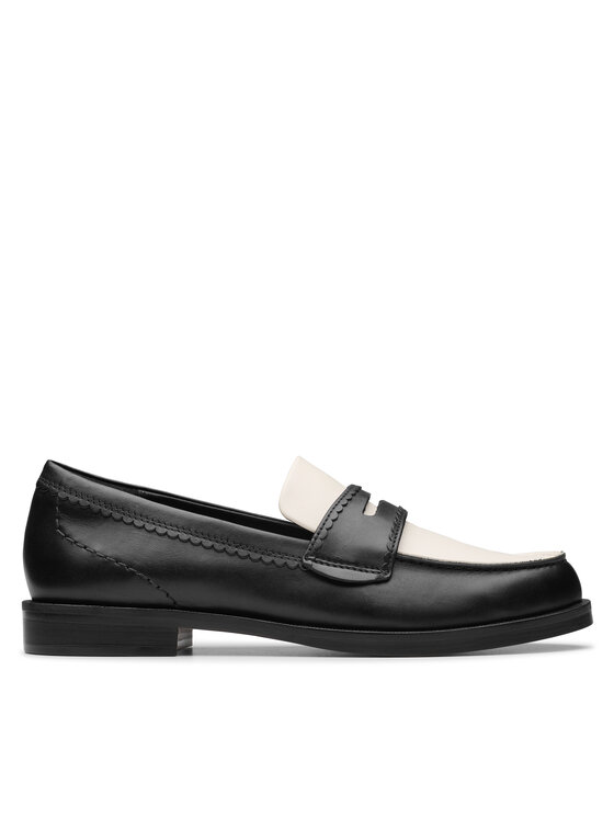 Clarks Donna Juliet Trim: Mocassini In Pelle Nera, Perfetti Per Ufficio E Tempo Libero (Tacco 25 Mm)