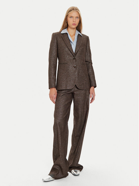 Marella Marella Giacca da abito Seme 2423046012 Marrone Regular Fit