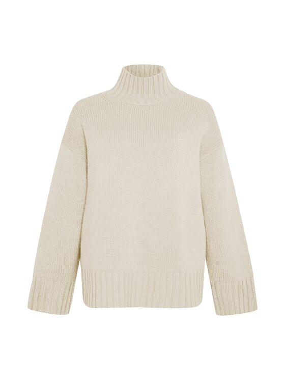 Style Republic Style Republic Golf Sweter o kroju oversize typu boxy, z mieszanki kaszmiru i wełny Biały Boxy Fit