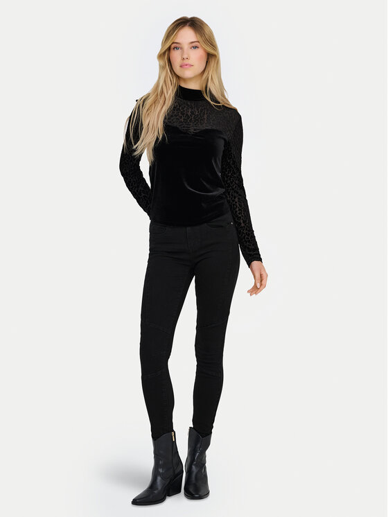 ONLY ONLY Majica Eliana 15339981 Crna Slim Fit