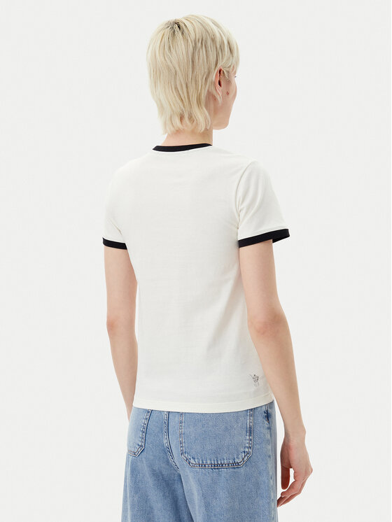 KARL LAGERFELD KARL LAGERFELD Tričko A2W17087 Écru Regular Fit