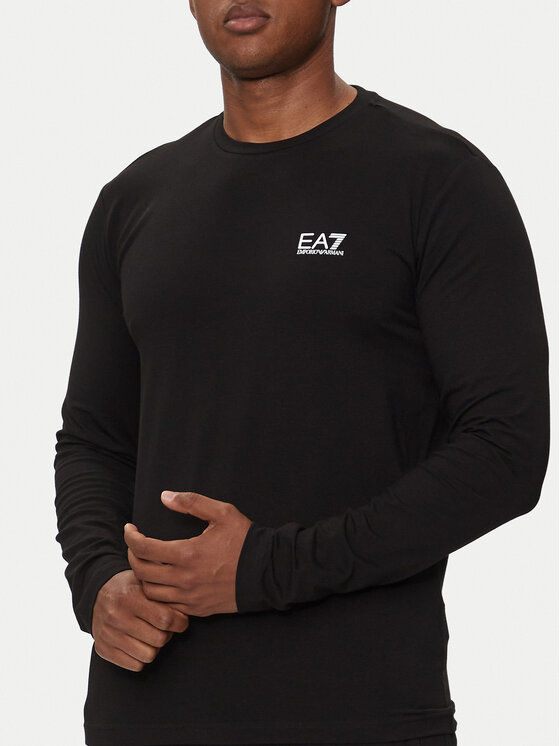 EA7 Emporio Armani EA7 Emporio Armani Тениска с дълъг ръкав 8NPT28 PJVQZ 1200 Черен Regular Fit