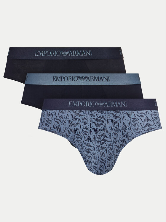 Emporio Armani Underwear Set Od 3 Para Muških Slip Gaća 111624 4F722 75536 Tamnoplava