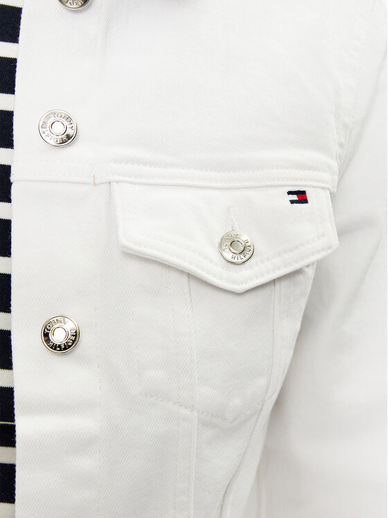 Tommy Hilfiger Tommy Hilfiger Džínsová bunda WW0WW41336 Biela Regular Fit