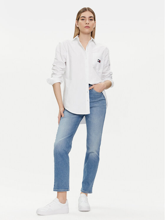 Tommy Jeans Tommy Jeans Košulja Badge DW0DW17807 Bijela Relaxed Fit