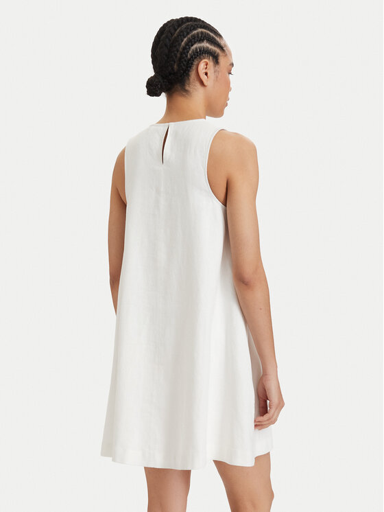 Tommy Jeans Tommy Jeans Sommerkleid DW0DW22343 Weiß A-Line Fit