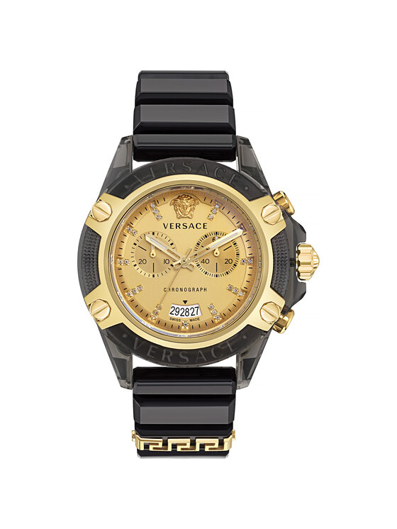 Versace Versace Zegarek VEZ701623 Czarny