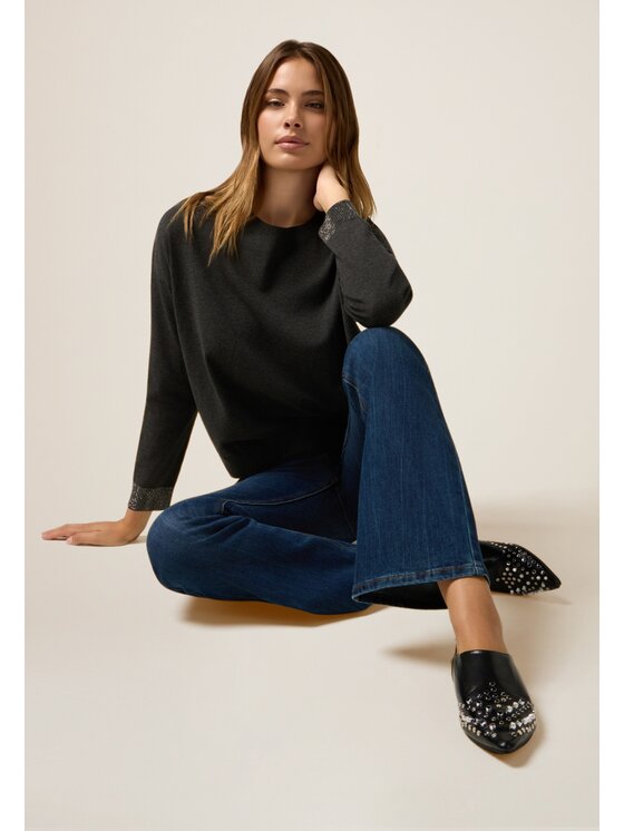 Oltre Oltre Jeans P410R008682N024 Blu Flare Fit