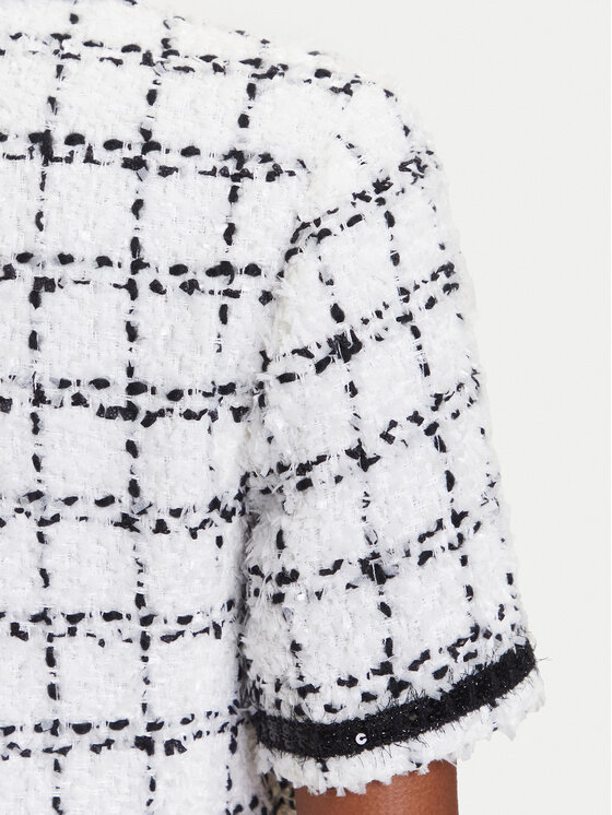 KARL LAGERFELD KARL LAGERFELD Sukienka dzianinowa A3W13031 Écru Regular Fit