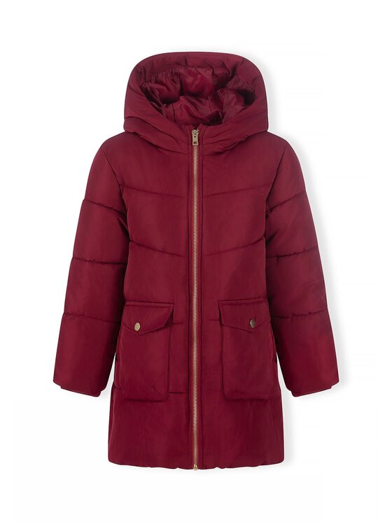 minoti minoti Kurtka zimowa 32COAT152 Bordowy Longline Fit