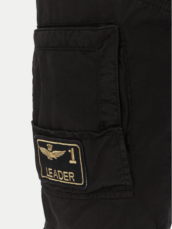 Aeronautica Militare Aeronautica Militare Pantalon scurți din material 251BE041CT1122 Negru Regular Fit