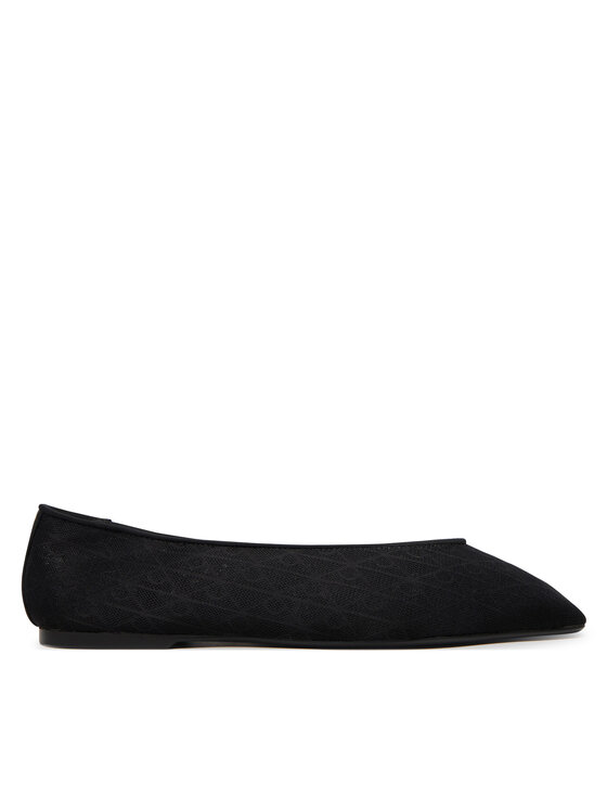 Calvin Klein Calvin Klein Baleríny Square Ballerina Aop Mesh HW0HW02937 Černá