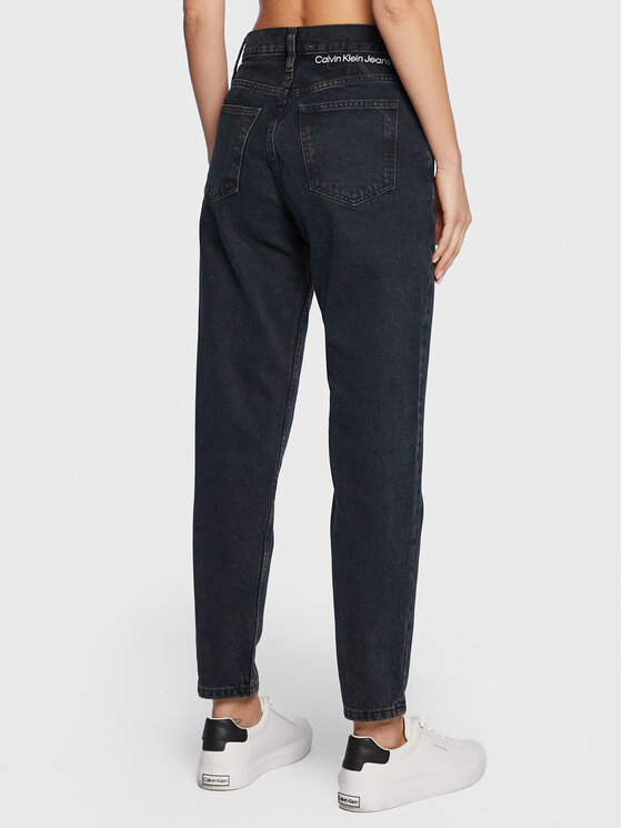 Calvin Klein Jeans Calvin Klein Jeans Traperice J20J220203 Crna Mom Fit