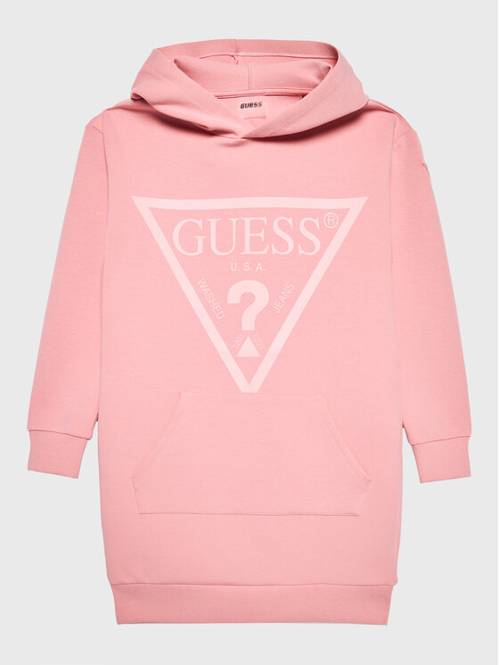 Guess Pletena Obleka J2BK35 FL03S Roza Regular Fit