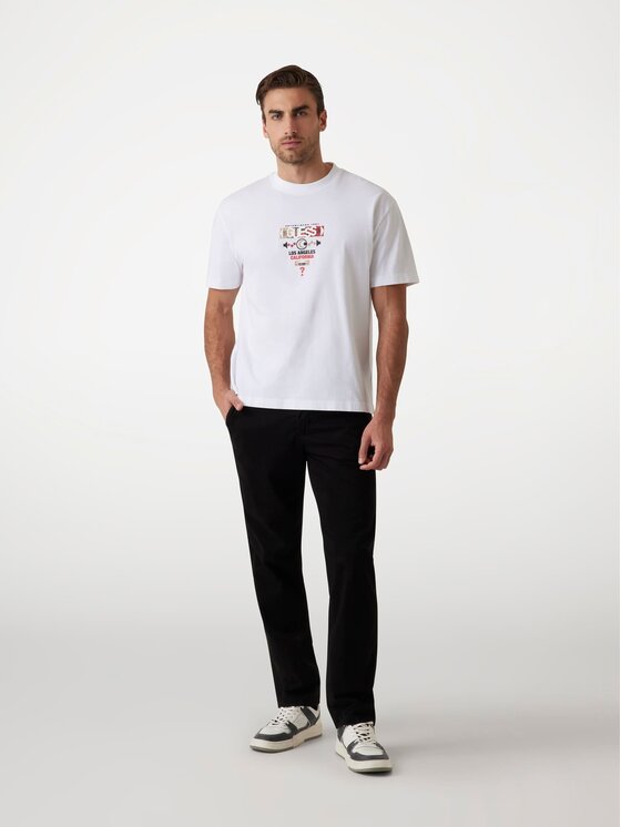 Guess Guess Spodnie materiałowe 170451 Czarny Regular Fit