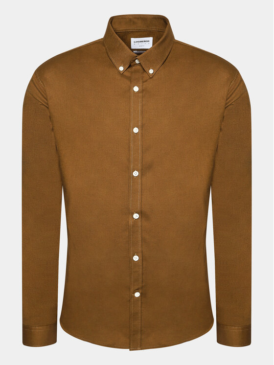 Lindbergh Lindbergh Košulja 30-203174 Smeđa Slim Fit