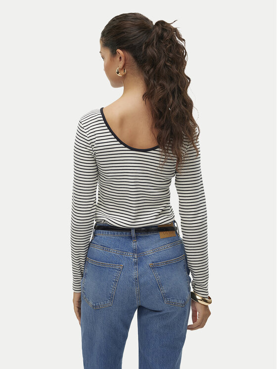 Vero Moda Vero Moda Majica Chloe 10314406 Bijela Slim Fit