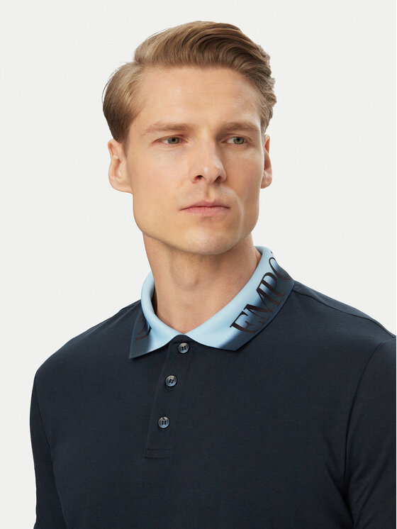 Emporio Armani Emporio Armani Polo EM000571 AF20432 UB102 Granatowy Regular Fit