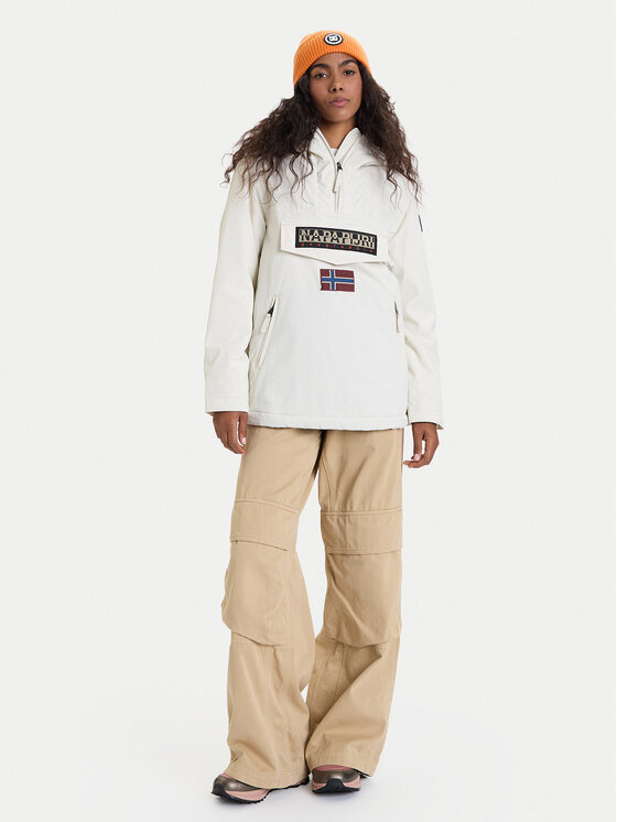 Napapijri Napapijri Bunda anorak Rainforest NP0A4GM6 Écru Regular Fit