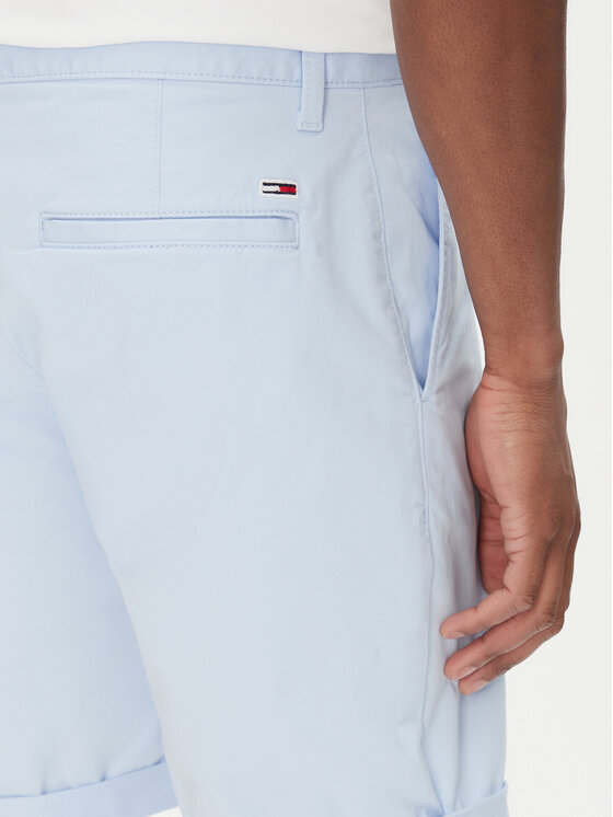 Tommy Jeans Tommy Jeans Šortky z materiálu Scanton DM0DM21950 Světle modrá Slim Fit
