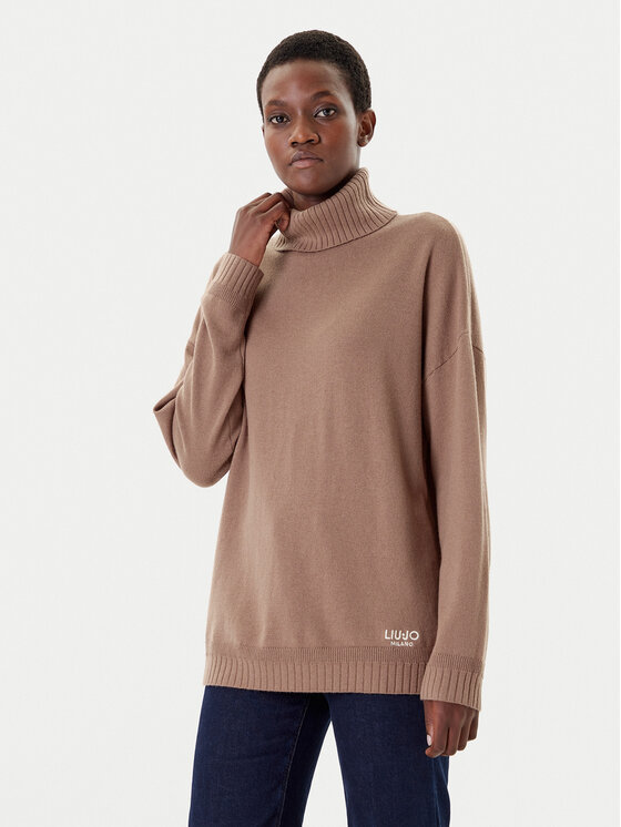Liu Jo Sport Liu Jo Sport Dolčevita TF5179 MS026 Smeđa Regular Fit