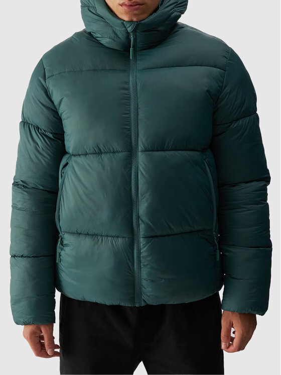 4F 4F Kurtka puchowa TDJAM480 Zielony Regular Fit